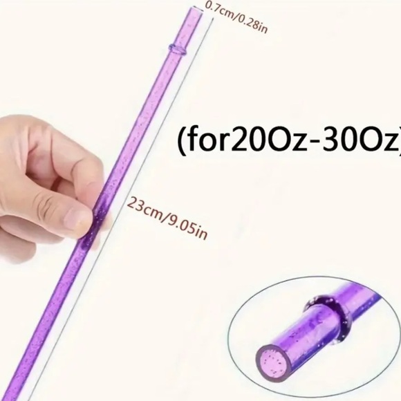 NIP Set of 12 of Colorful Plastic Replacement Straws for 20oz or 30oz Tu… - Picture 4 of 6